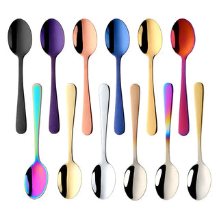 napoli dessert spoon set 10 piece stainless steel kitchenware utensils natural view