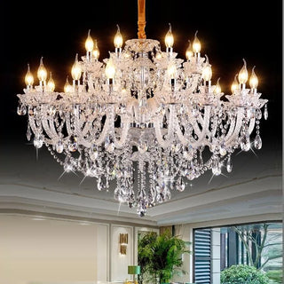 K9 Crystal Chandelier – Modern Ceiling Light with Polished Chrome Fixture