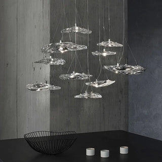 Indoor Pendant Light – Modern Glass Stone Lamp With Adjustable LED Lighting