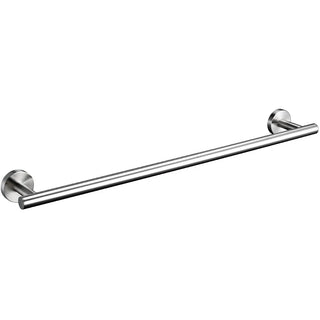 silver towel hanger modern 304 stainless steel bathroom accessory brushed polished finish front view