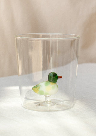 Handcrafted Animal Figurine Glass Cup