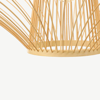 Woven Pendant Light - Handcrafted Bamboo Lantern Lamp for Living Room Decor