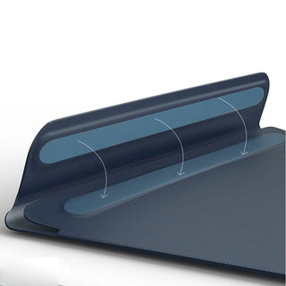 leather laptop sleeve ultra thin pu leather case macbook 13.3 inch angle view