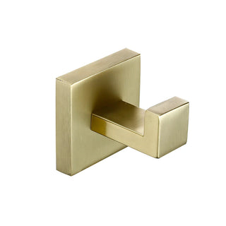 brushed gold hook modern bathroom towel hook 304 stainless steel wall mount front view
