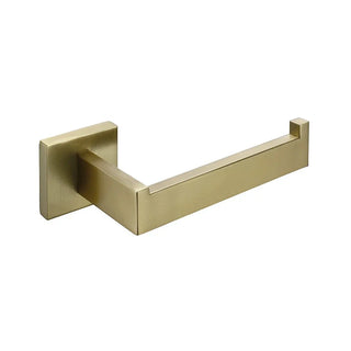 toilet paper holder brushed gold stainless steel bathroom hardware accessory front view