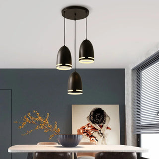 Gold Pendant Light – Designer Triple Light Fixture with Adjustable Cable | Modern Ceiling Lamp