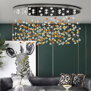 Modern Crystal Chandelier – Elegant LED Lighting for Living Room & Dining