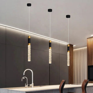LED Pendant Light – Modern Indoor Pendant Light with Metal Finish & Clear Diffuser