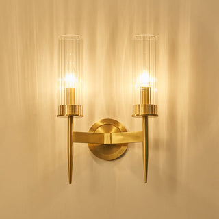 Chic Wall Lamp – Classic Wall Sconce with Fluted Glass & Gold Finish Lighting