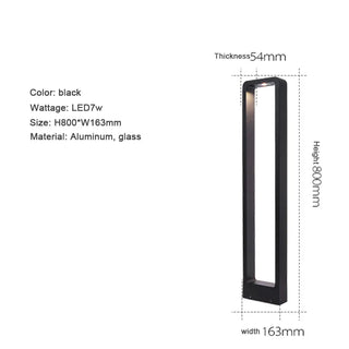 Modern Garden Lamp – Aluminum Lamp Post With LED Outdoor Lighting Fixture
