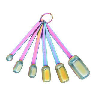 stainless steel measuring spoons durable 6 piece set certified food safe side view