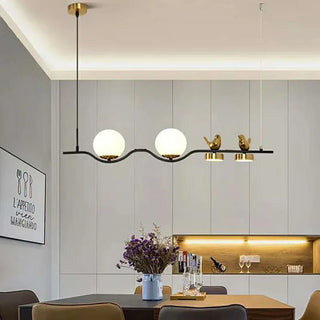 Milky Glass Pendant Light – Modern Two-Ball Pendant Lighting With Soft Warm Glow