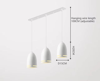 Gold Pendant Light – Designer Triple Light Fixture with Adjustable Cable | Modern Ceiling Lamp