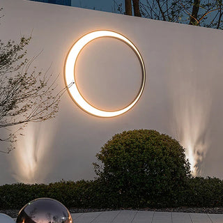 Circular Wall Light – Outdoor Wall Sconce with Integrated LED Lighting, IP65 Rated