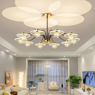 Gold Ceiling Light – Modern Opal Glass Lamp With Soft Ambient Lighting