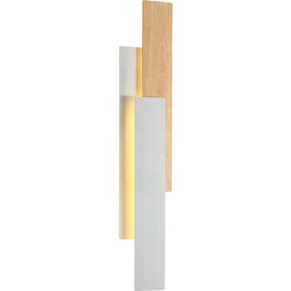 Wood Metal Wall Sconce – Modern Vertical LED Light