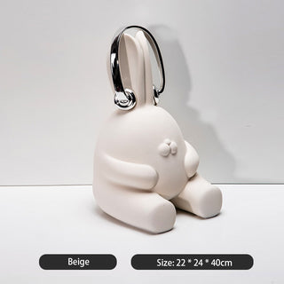 resin earring rabbit creative eco-friendly decorative ornament angle view