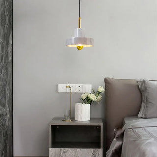 Marble Gold Pendant Light – Luxury Minimalist Pendant Lamp With Gilded Metal Fixture