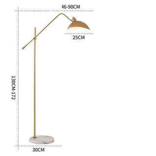 Gold Metal Floor Lamp | Marble LED Lighting - Luxury Living Room Decor