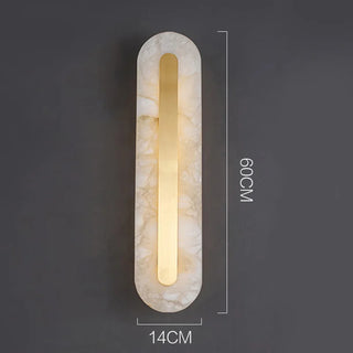 Copper Marble Wall Light – Alabaster LED Lamp with Soft Diffused Glow