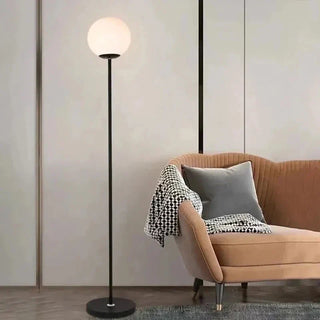 Modern Floor Lamp – Scandinavian Aluminum Globe Lighting with Soft Ambient Light