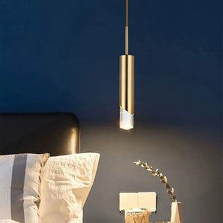 Gold Aluminum Pendant Light – Modern LED Hanging Lamp for Elegant Interior Lighting