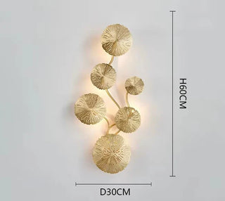 Golden Leaves Wall Light – Modern Decorative Lamp with Soft Warm Lighting