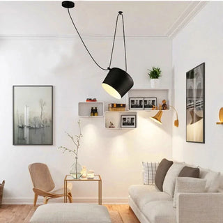 Industrial Pendant Light – Modern Metal Hanging Lamp With E27 Bulb Fixture