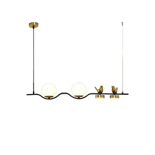 Milky Glass Pendant Light – Modern Two-Ball Pendant Lighting With Soft Warm Glow