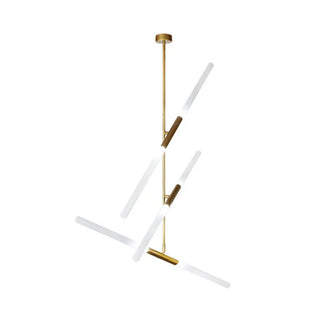 Gold Pendant Light – Modern Metal Pendant Lamp with Frosted Glass Diffuser