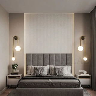 Scandinavian Wall Lamp – Glass Wall Light with Aluminium Frame & Soft Ambient Lighting