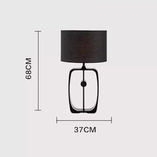 Black Metal Lamp – Decorative Industrial Table Lamp with Soft Eye Friendly Lighting