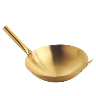 stainless steel frying pot durable wok pot holder eco friendly cooking rack front view