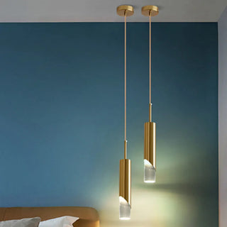 Gold Aluminum Pendant Light – Modern LED Hanging Lamp for Elegant Interior Lighting