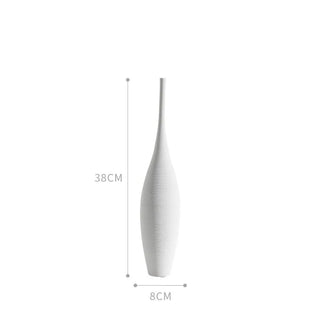 scandinavian vase modern ceramic porcelain black white minimalist decor angle view
