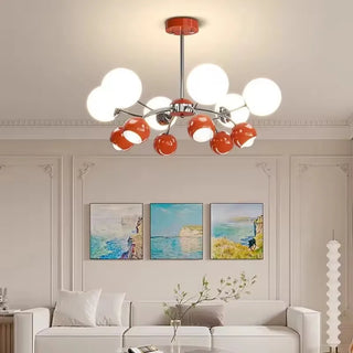 Metal Ceiling Light – Modern Warm LED Blown Glass Lamp with Soft Ambient Lighting
