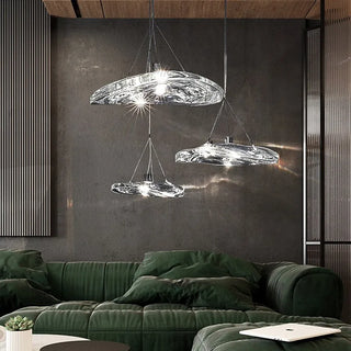 Indoor Pendant Light – Modern Glass Stone Lamp With Adjustable LED Lighting