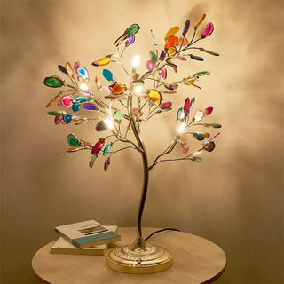 Tree Bedside Lamp | Gold Metal Sculptural Table Lamp With Dimable Warm Ambient Light