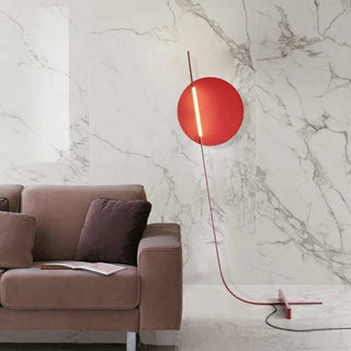 ATHLETES modern red floor lamp room view – LED metal wedge