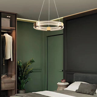 Interior Chandelier – Modern Ceiling Light With Soft Diffusion & Artistic Circle Fixture