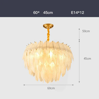 Modern Chandelier | Frosted Glass Ceiling Light Fixture - LED Bulb Included