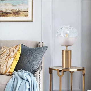 Adjustable Bedside Lamp – Modern Glass Lamp with Metal Frame & Soft Warm Glow