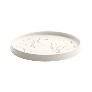 marble ceramic tray earthworks handcrafted eco-friendly decorative trinket dish front view