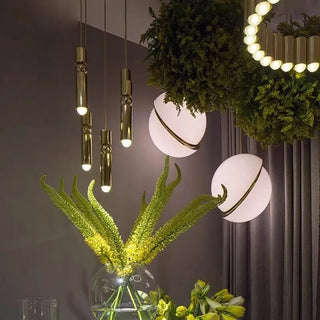 Copper Pendant Light – Modern Pendant Light With LED Warm Ambient Lighting