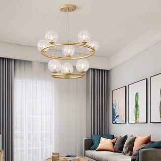 Modern Light Chandelier – Elegant Metal Glass Fixture with 12 Light Heads