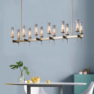 Sculptural Chandelier – Modern Gold Plated Crystal Light Fixture with Adjustable LED Lighting