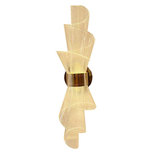 Gold Metal Wall Light – Contemporary LED Wall Sconce with Acrylic Diffuser
