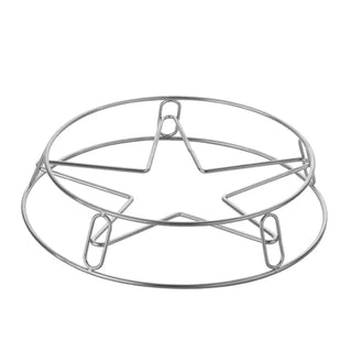 stainless steel wok rack durable frying pot stand eco friendly silver cooking rack detail
