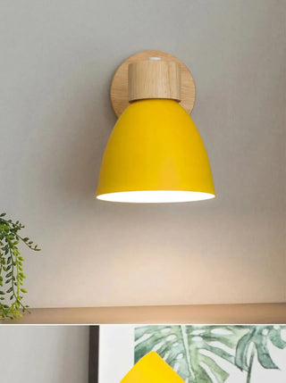 Sleek Wall Light – Adjustable Wood and Metal Light with Matte Shade