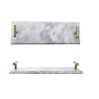 marble storage tray earthworks elongated luxury minimalist handcrafted stone tray front view